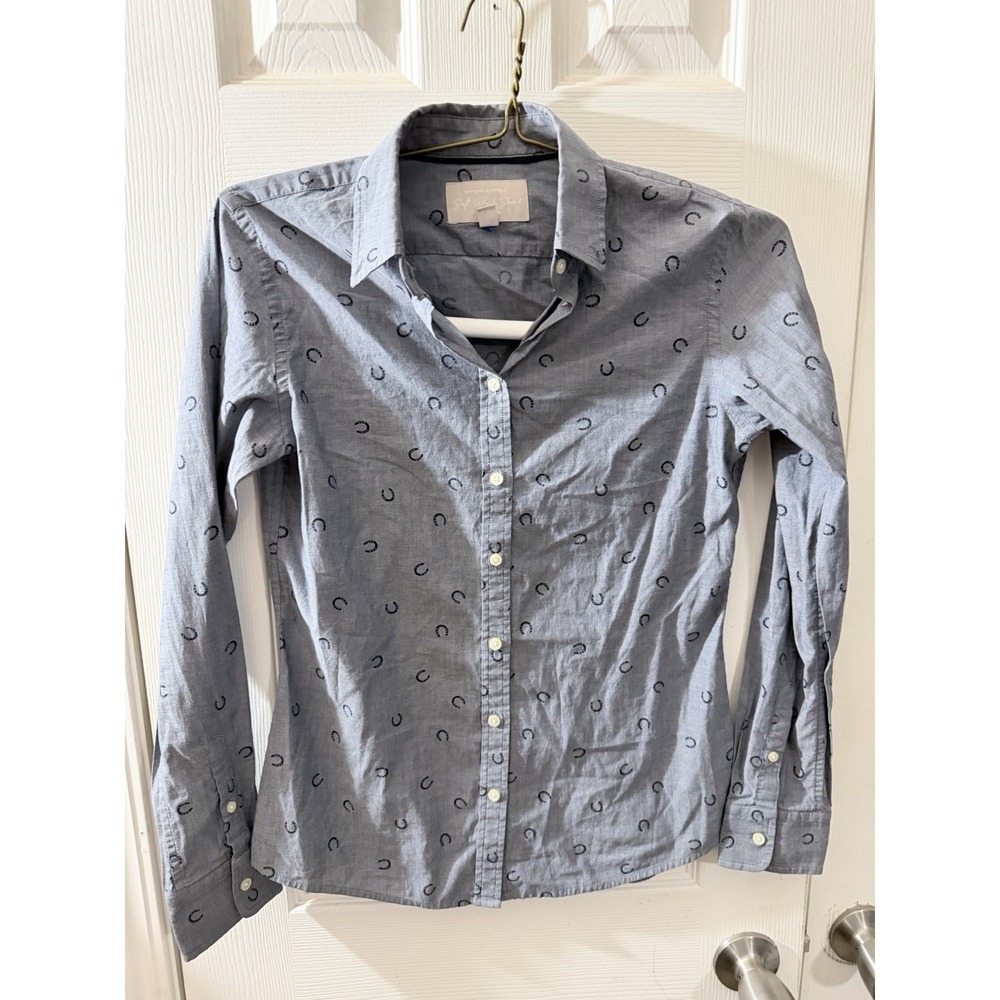 Banana Republic Horseshoe Button Down Shirt SA ASO Anastasia Steele 50 Shades XS